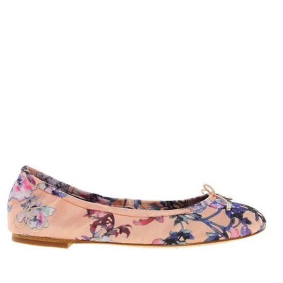 Well-used Sam Edelman Felicia Flat Floral Satin - Picture 2 of 11